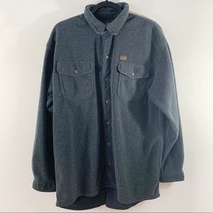 ORVIS . Snap Button Front L/S Fleece Shirt . L